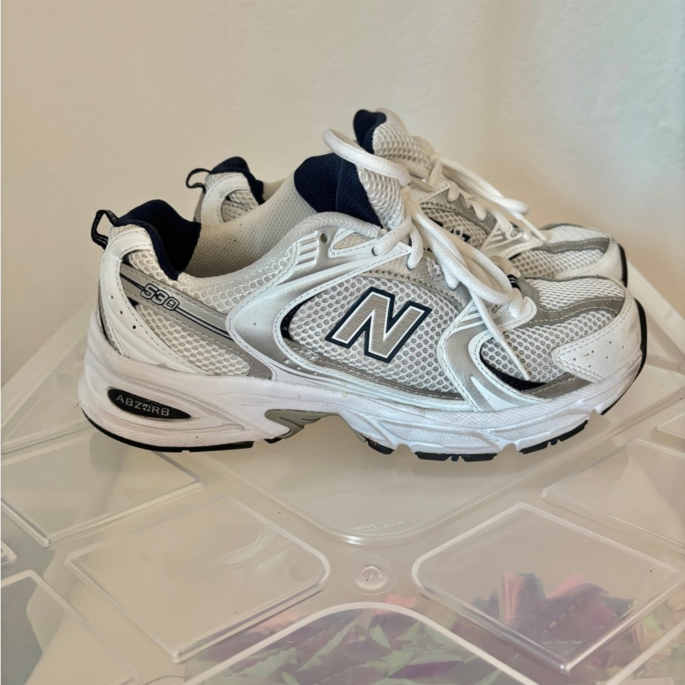 New Balance 530 White and Indigo Sneakers W8/M6.5